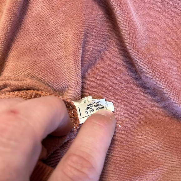 Aerie Real Obsessed Oversized Velour Sweatshirt Size Large Relic Pullover Rust - Picture 8 of 9